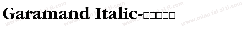 Garamand Italic字体转换
